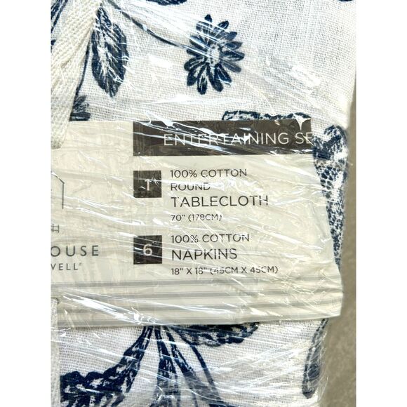 NEW Blue & White Easter Bunny Table Entertaining Set by Rachel Ashwell 70" Round - Picture 6 of 6